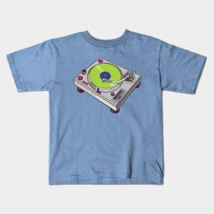 Turntable (Grey Shadows + Mystic Maroon Colorway) Analog / Music Kids T-Shirt